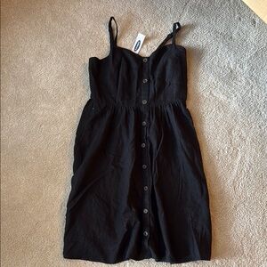 Old Navy Black Button-Down Dress